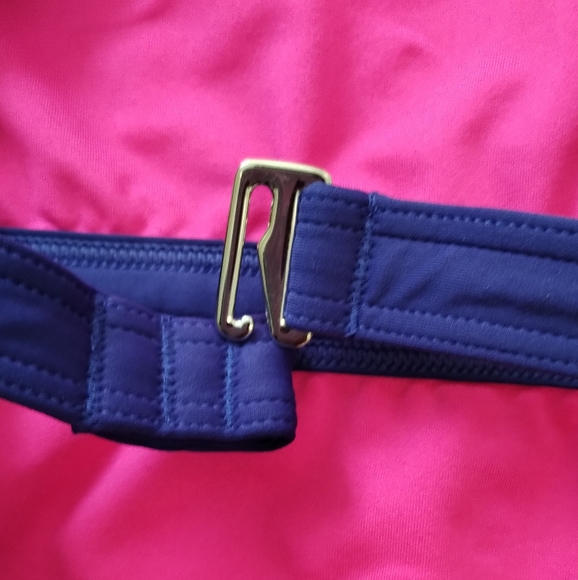 LL Bean Size 8 Swimsuit Racerback Women Fully Lined Bright Color Geometric - Picture 4 of 10